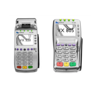 Verifone Vx520 EMV CTLS Credit Card Terminal and Verifone Vx820 EMV PIN Pad